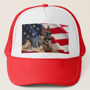 Schäferhund-Hut Amerika Truckerkappe