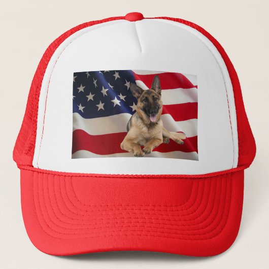 Schäferhund-Hut Truckerkappe (Vorderseite)