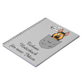 Schäferhund in Brusttasche, lustig Notizblock (Linke Seite)