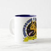 Schäferhund K9 Zweifarbige Tasse (Vorderseite Links)