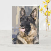 Schäferhund-Karte Karte (Gelbe Blume)