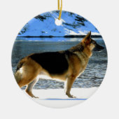 Schäferhund Keramik Ornament (Vorne)