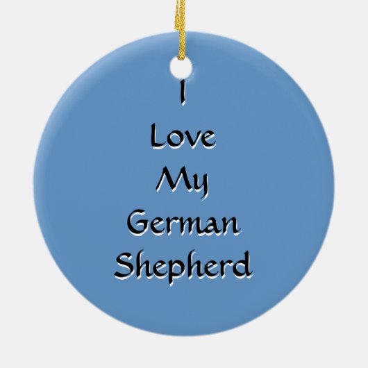 Schäferhund Keramik Ornament (Hinten)