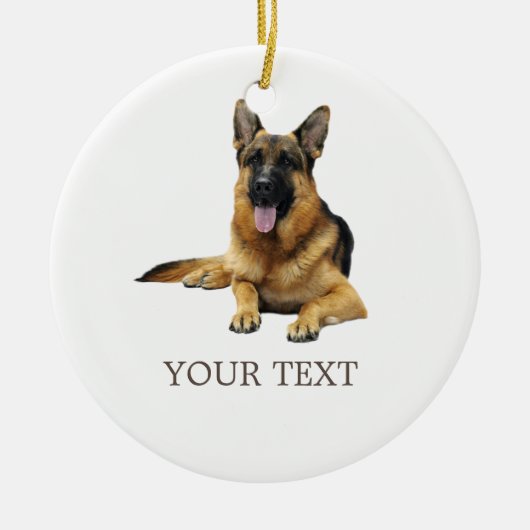 Schäferhund Keramik Ornament (Vorne)