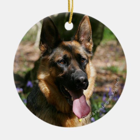 Schäferhund Keramikornament (Vorne)