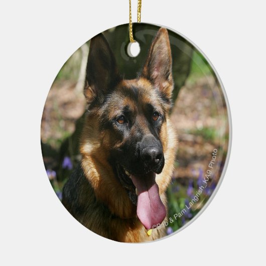 Schäferhund Keramikornament (Links)
