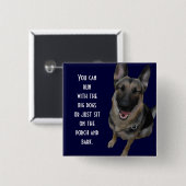 Schäferhund-Knopf Button (Vorne & Hinten)