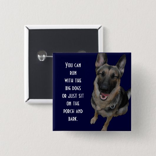 Schäferhund-Knopf Button (Vorne & Hinten)