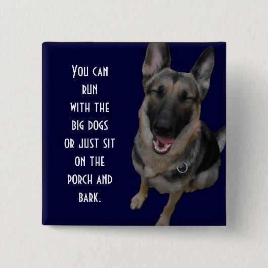 Schäferhund-Knopf Button (Vorderseite)