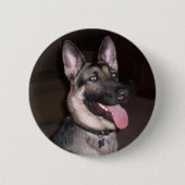 Schäferhund-Knopf Button (Vorderseite)
