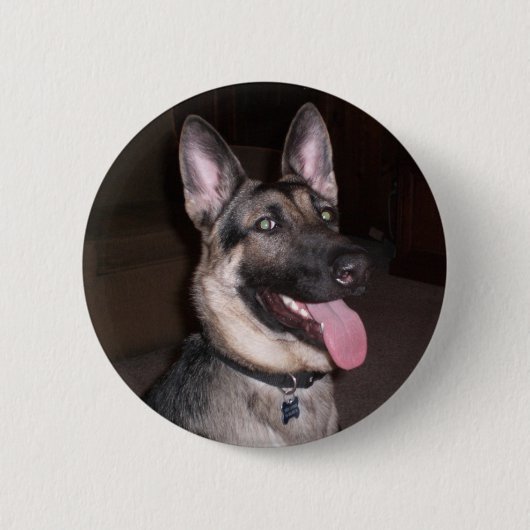 Schäferhund-Knopf Button (Vorderseite)