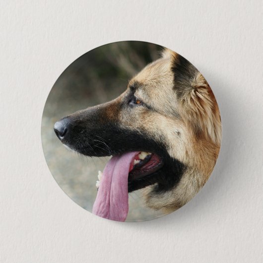 Schäferhund-Knopf Button (Vorderseite)