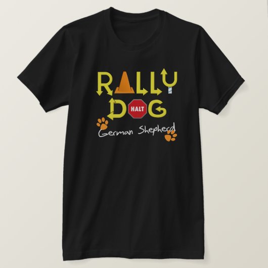 Schäferhund-Kundgebungs-Hund T-Shirt (Design vorne)