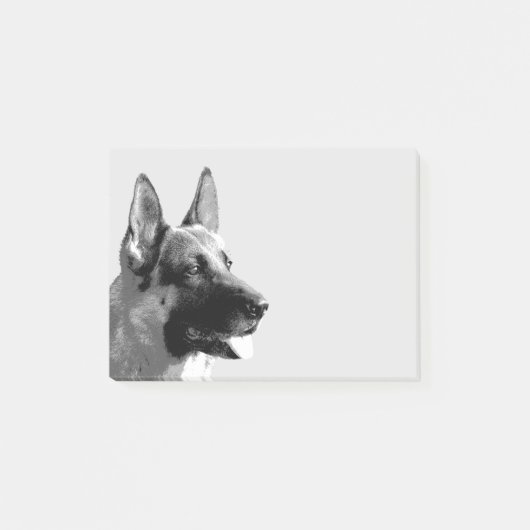 Schäferhund-Kunst Post-it Klebezettel (Vorderseite)