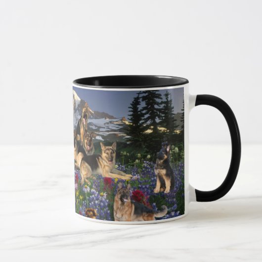 Schäferhund-Land Tasse (Rechts)