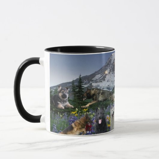 Schäferhund-Land Tasse (Links)