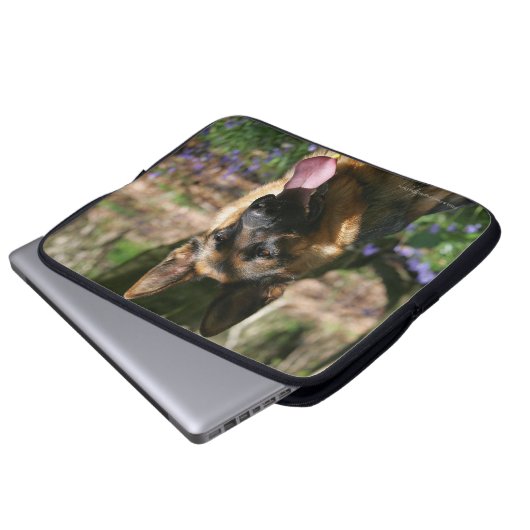 Schäferhund Laptopschutzhülle (Vorne Knopf)