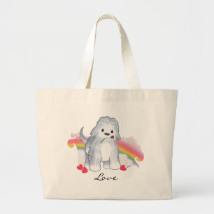 Schäferhund-Liebe Jumbo Stoffbeutel