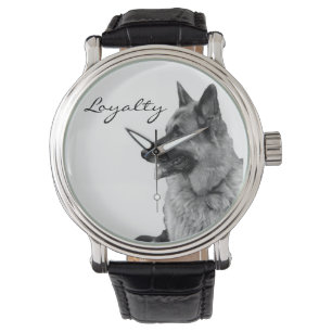 Schäferhund-Loyalitäts-Uhr Armbanduhr