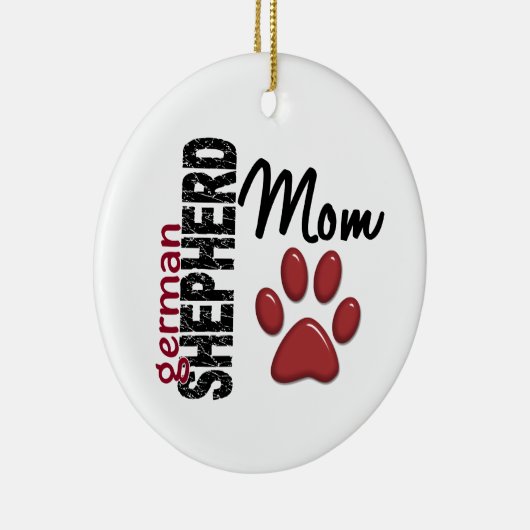 Schäferhund-Mama 2 Keramikornament (Rechts)