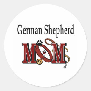 Schäferhund-Mama-Aufkleber Runder Aufkleber
