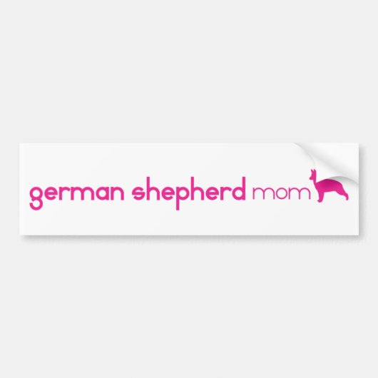 Schäferhund-Mama Autoaufkleber (Vorne)