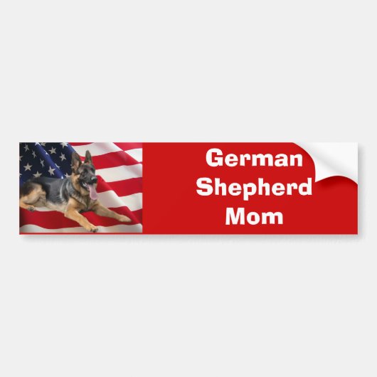 Schäferhund-Mama-Autoaufkleber Autoaufkleber (Vorne)