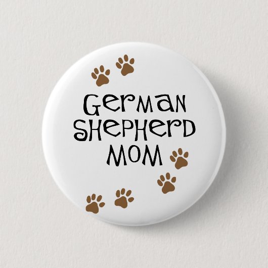 Schäferhund-Mama Button (Vorderseite)