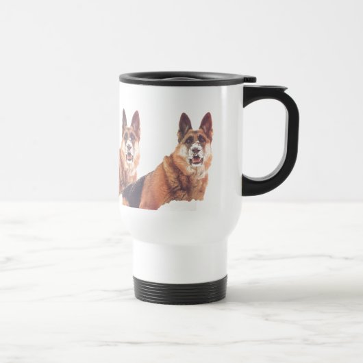 Schäferhund-Mama-Pendler-Kaffee-Tasse Reisebecher (Rechts)