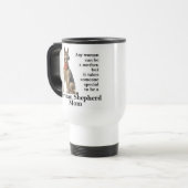 Schäferhund-Mama-Reise-Tasse Reisebecher (Vorderseite Links)