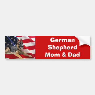 Schäferhund-Mama-u. Vater-Autoaufkleber Autoaufkleber