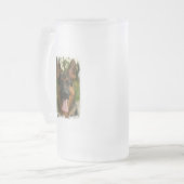 Schäferhund-mattierte Bier-Tasse Mattglas Bierglas (Vorderseite Links)