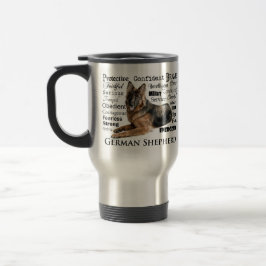 Schäferhund-Merkmal-Reise-Tasse Reisebecher