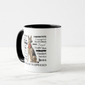 Schäferhund-Merkmal-Tasse Tasse (Vorderseite Links)