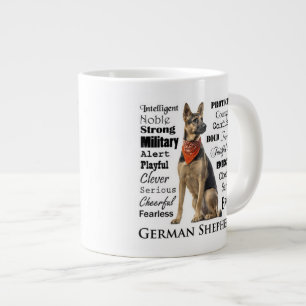 Schäferhund-Merkmal-Tunnel-bohrwagenTasse Jumbo-Tasse