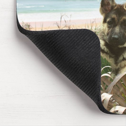 Schäferhund Mousepad Strandhafer (Ecke)