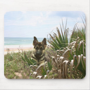 Schäferhund Mousepad Strandhafer