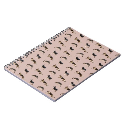 Schäferhund-Muster (Rosa) Notizblock (Linke Seite)