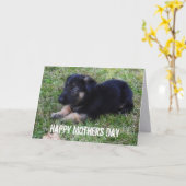 Schäferhund: Mutter-Tageskarte Karte (Gelbe Blume)