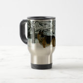 Schäferhund-Pendler-Kaffee-Tasse Reisebecher (Vorderseite Links)