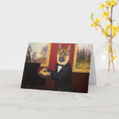 Schäferhund | Piano Waltz Karte (Gelbe Blume)