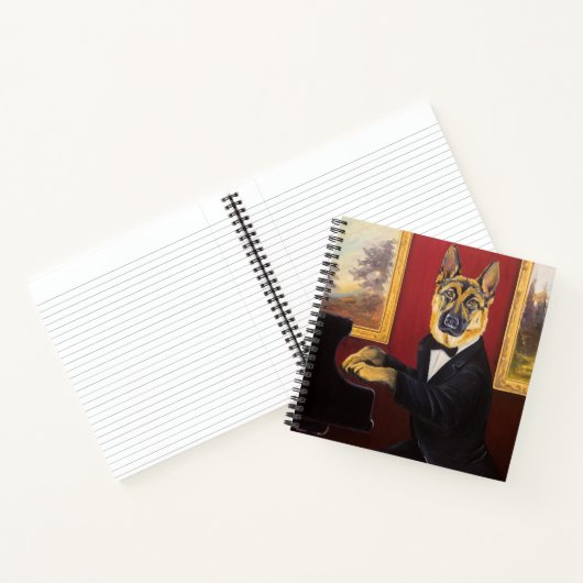 Schäferhund | Piano Waltz Notizblock (Innenseite)