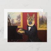 Schäferhund | Piano Waltz Postkarte (Vorne/Hinten)