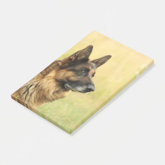 Schäferhund Post-it Klebezettel (angewinkelt)