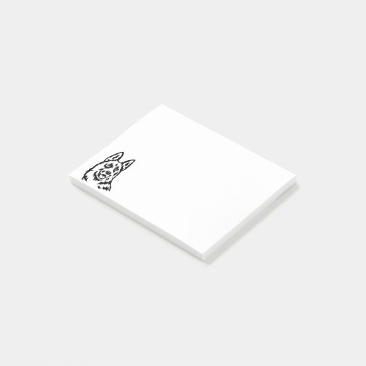 Schäferhund  post-it klebezettel (angewinkelt)
