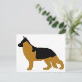 Schäferhund Postkarte (Stehend Vorderseite)