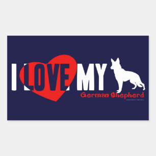 Schäferhund Rechteckiger Aufkleber