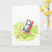 Schäferhund-Ruhestand Karte (Gelbe Blume)