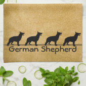 Schäferhund-schlammige Tatzen Handtuch (Gefaltet)