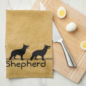 Schäferhund-schlammige Tatzen Handtuch (Viertel Falte)